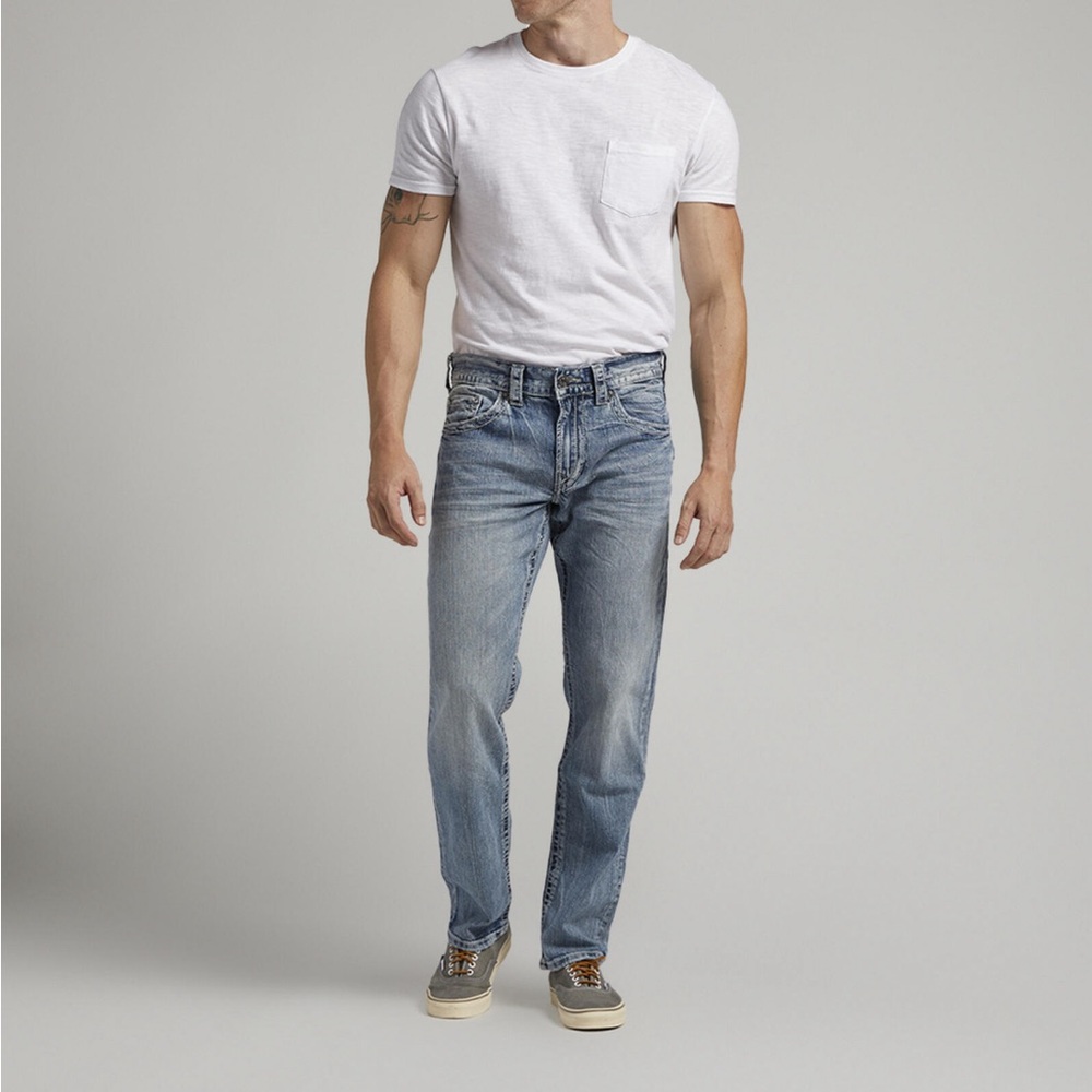 Size 50 Men’s Silver Jeans - Eddie Relaxed Fit